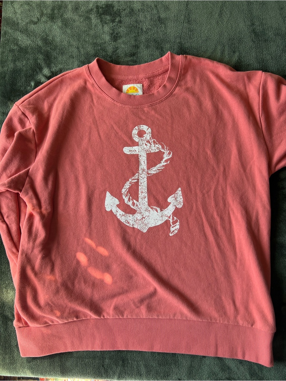 C&C California Coral Anchor Crewneck Sweatshirt